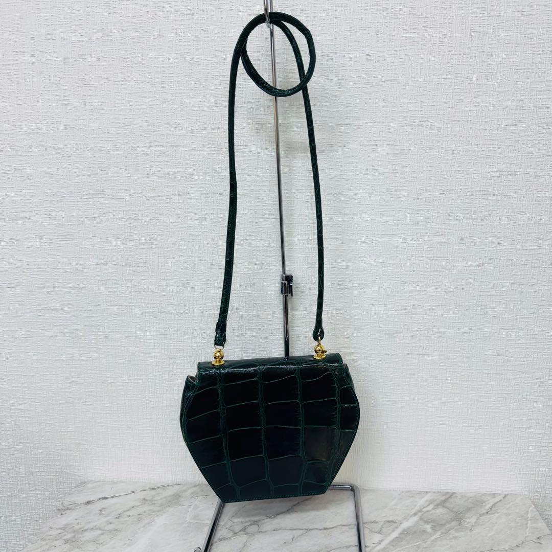 ✨GUCCI✨グッチ✨クロコダイル✨グリーン✨ヴィンテージ✨ショルダーバッグ✨