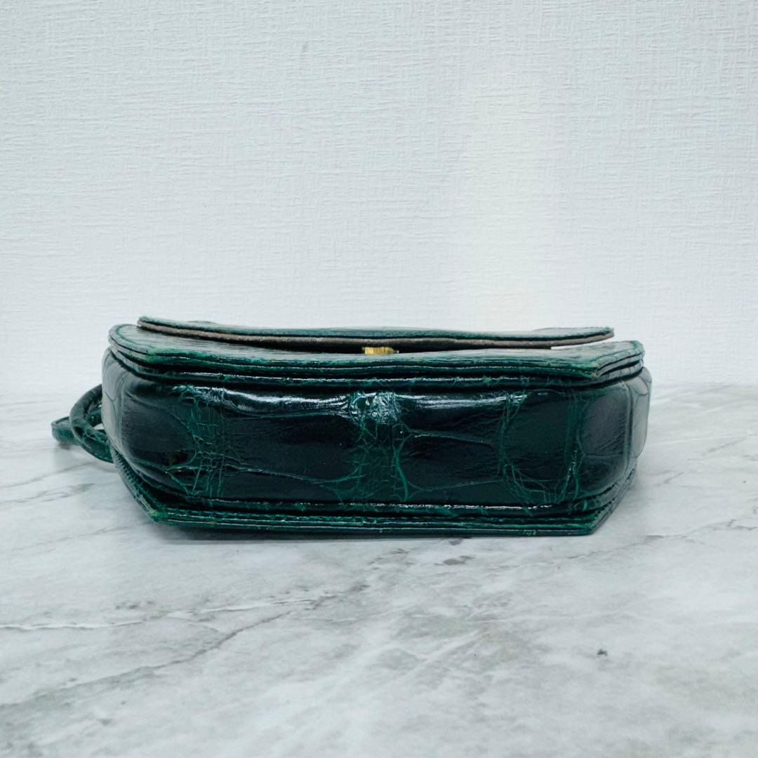 ✨GUCCI✨グッチ✨クロコダイル✨グリーン✨ヴィンテージ✨ショルダーバッグ✨