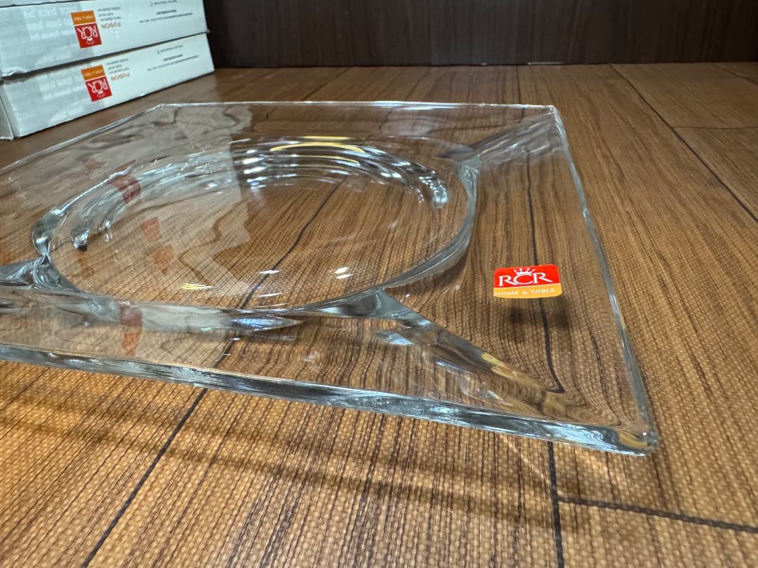【新品】RCR クリスタルガラス 角皿 7枚セット プレート イタリア製