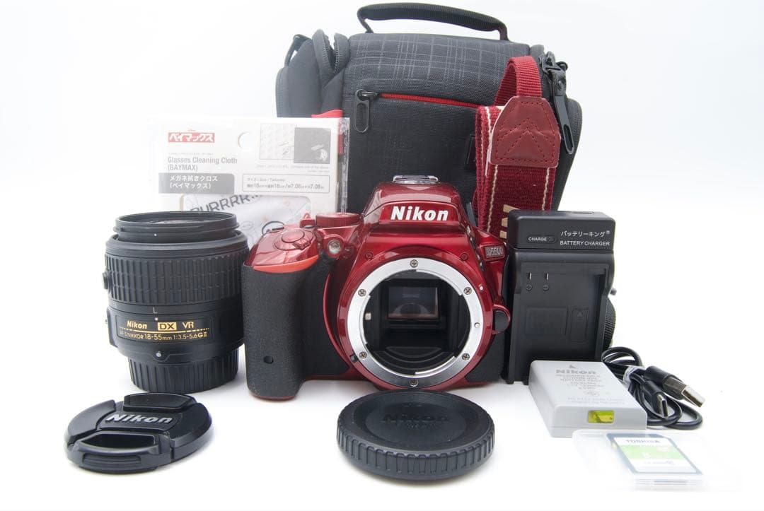 【カメラバッグ付き】Nikon D5500 手ぶれ補正レンズ 一眼レフカメラ美品