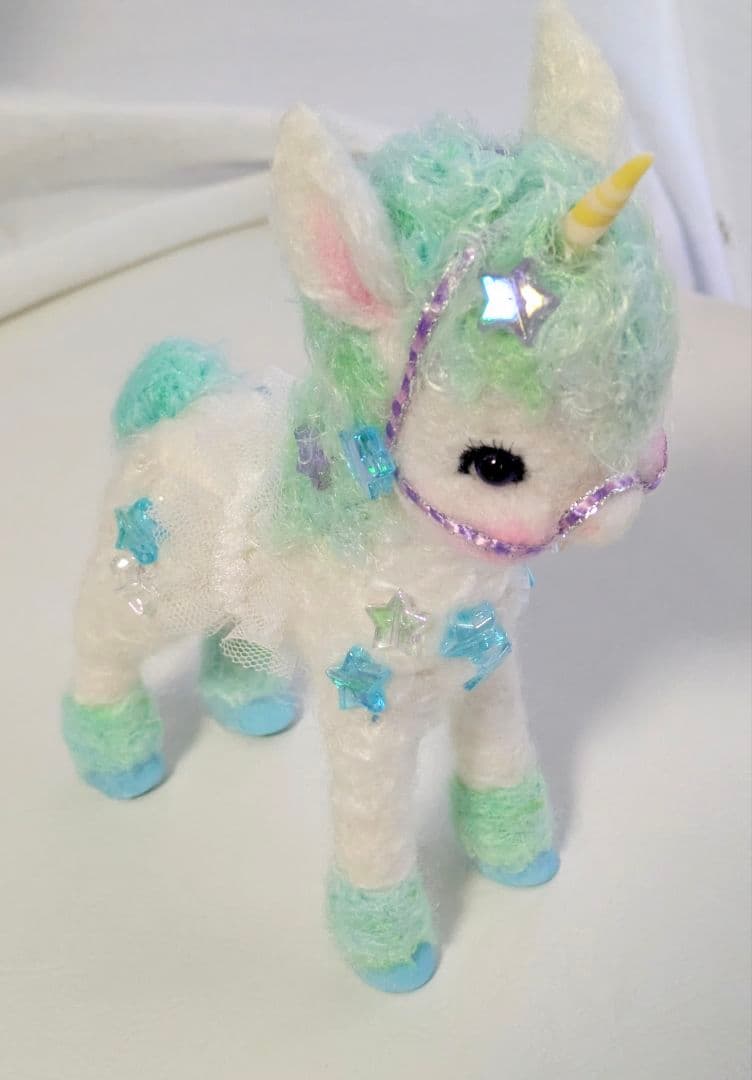 アーティストベア　作家　羊毛フェルト　ユニコーン　アートドール