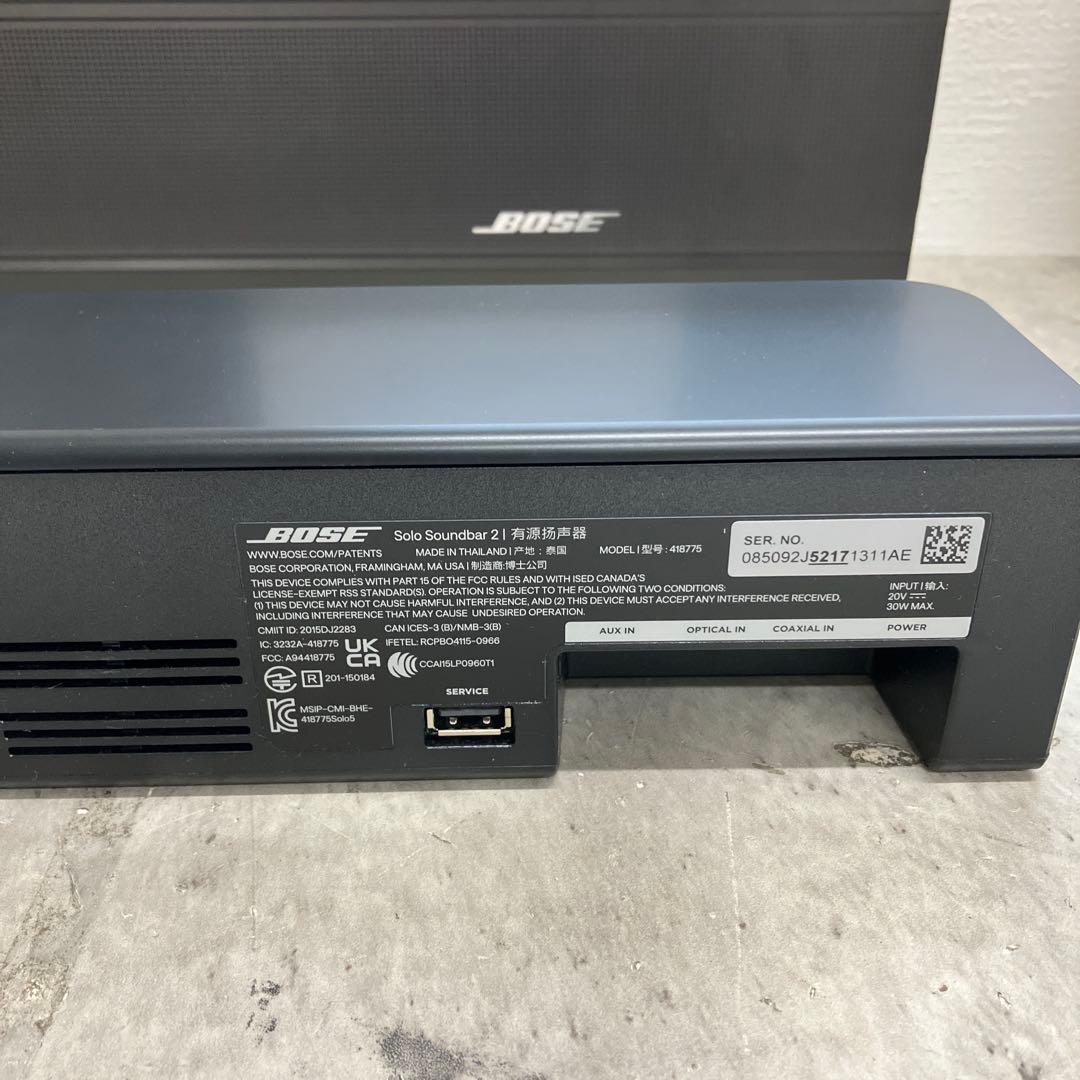 ⚫︎8/0225i03 Bose Solo Soundbar 2 ブラック