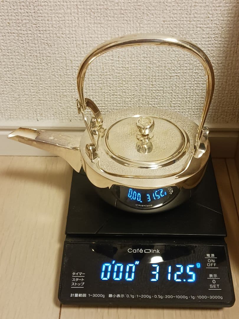 純銀製 酒器 銚子 重量 約312グラム 阪急百貨店造