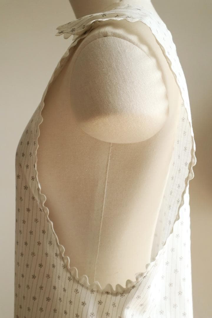 エプロン 1910s Sweet Petite Floral Cotton Apron
