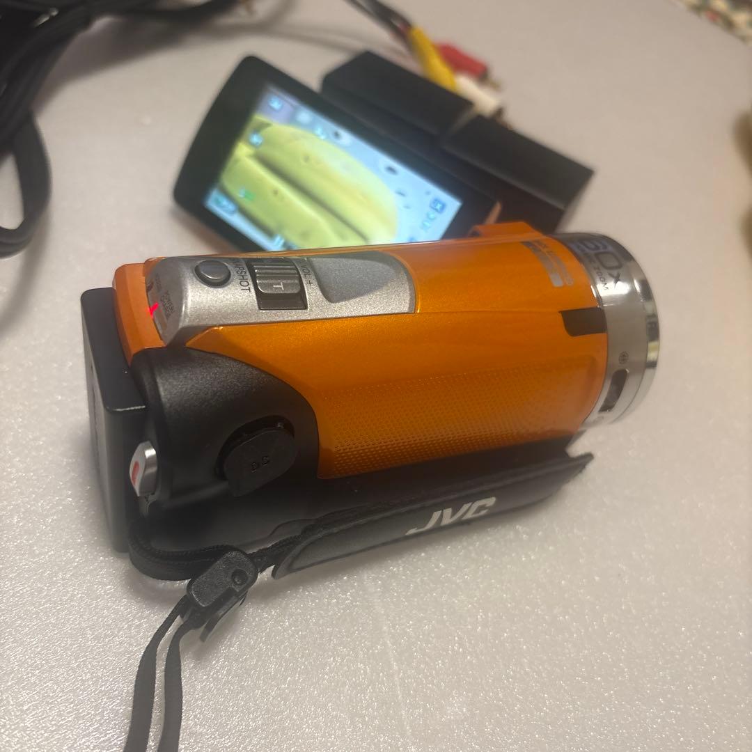 JVC ビデオカメラ 本体 オレンジ