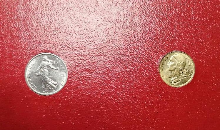 60年代フランス旧硬貨。