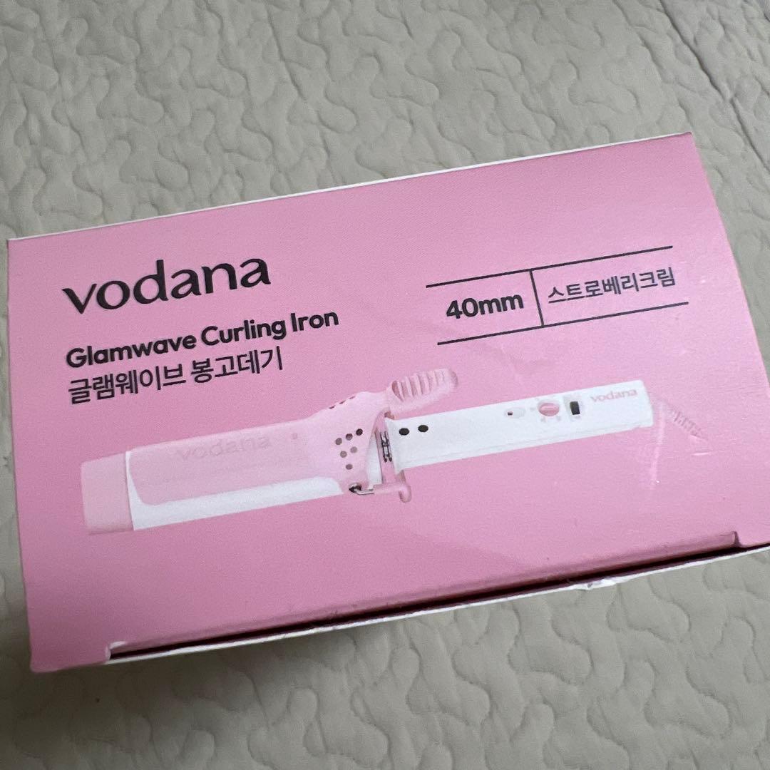 グラムウェーブカーリングアイロン ストロベリークリーム vodana 40mm