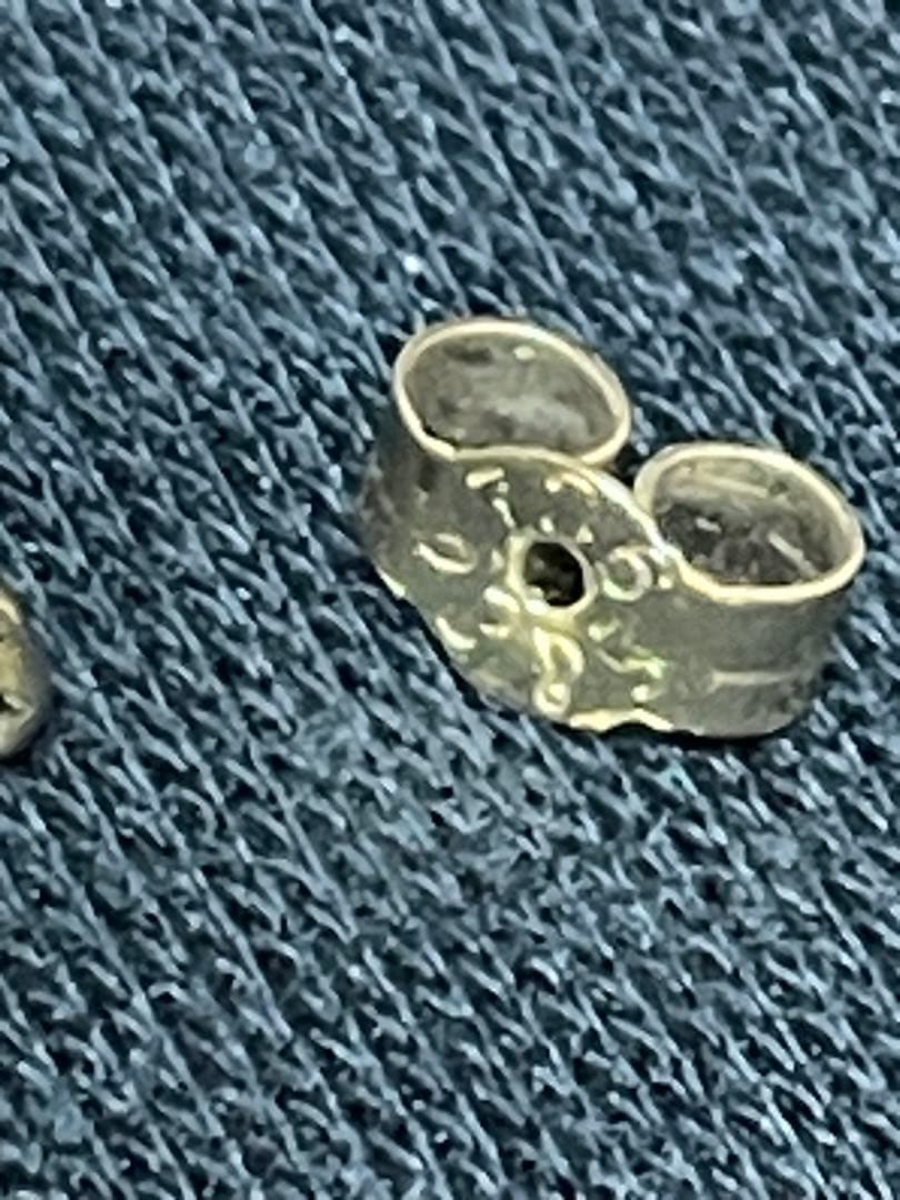 イギリス　ビンテージ　オパールピアス　サファイア　9CT 9Kゴールド　S&Co