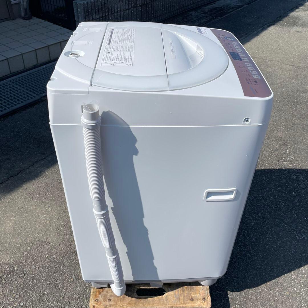 SHARP2020年7㎏全自動洗濯機 未使用風呂水ホース付き 美品 送料無料