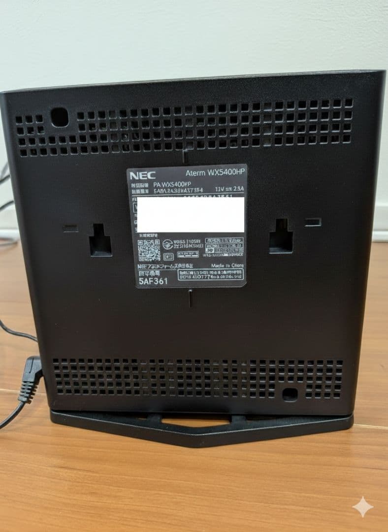 NEC Aterm WX5400HP Wi-Fi 6 無線LANルーター