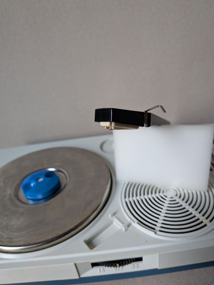 【作動確認済み】三菱ラジオ付きポータブル電蓄プレーヤー