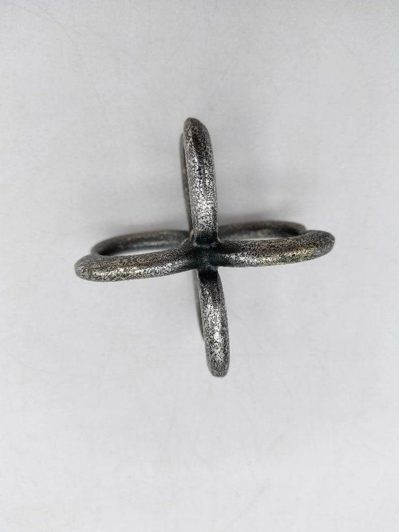d087【新品・未使用】 唐銅 蓋置 錠いかり 金谷宗林 高岡 木箱 茶道具