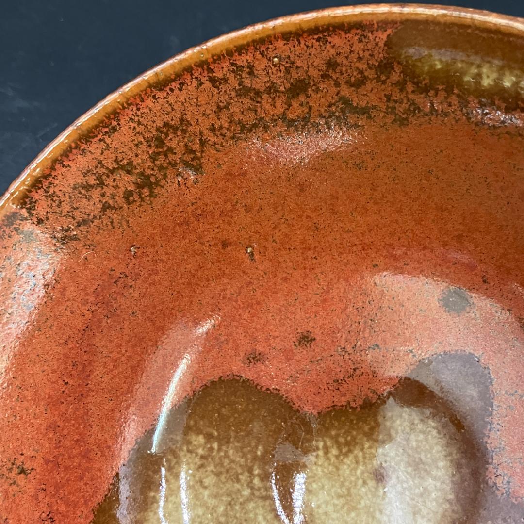 美品 こぶ志 山岡三秋造 茶碗 抹茶碗 共銘 底款 直径14cm R8SA57