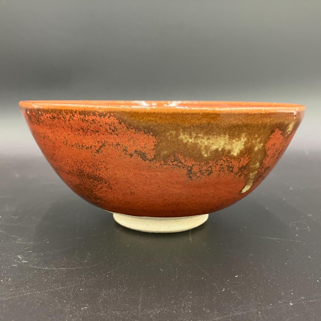 美品 こぶ志 山岡三秋造 茶碗 抹茶碗 共銘 底款 直径14cm R8SA57