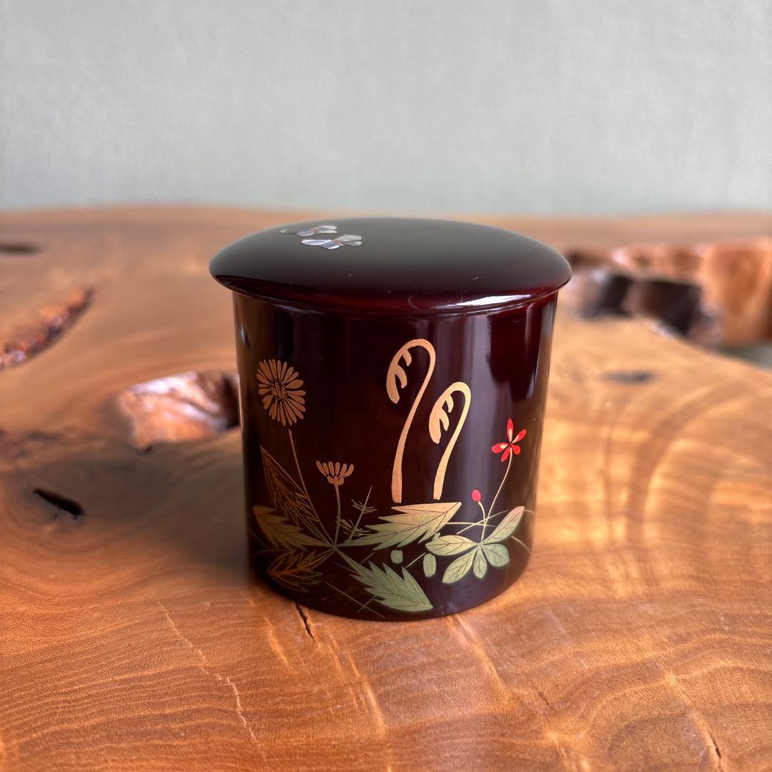 中出松峰作 春の野蒔絵 金輪寺 共箱 茶道具 （7）