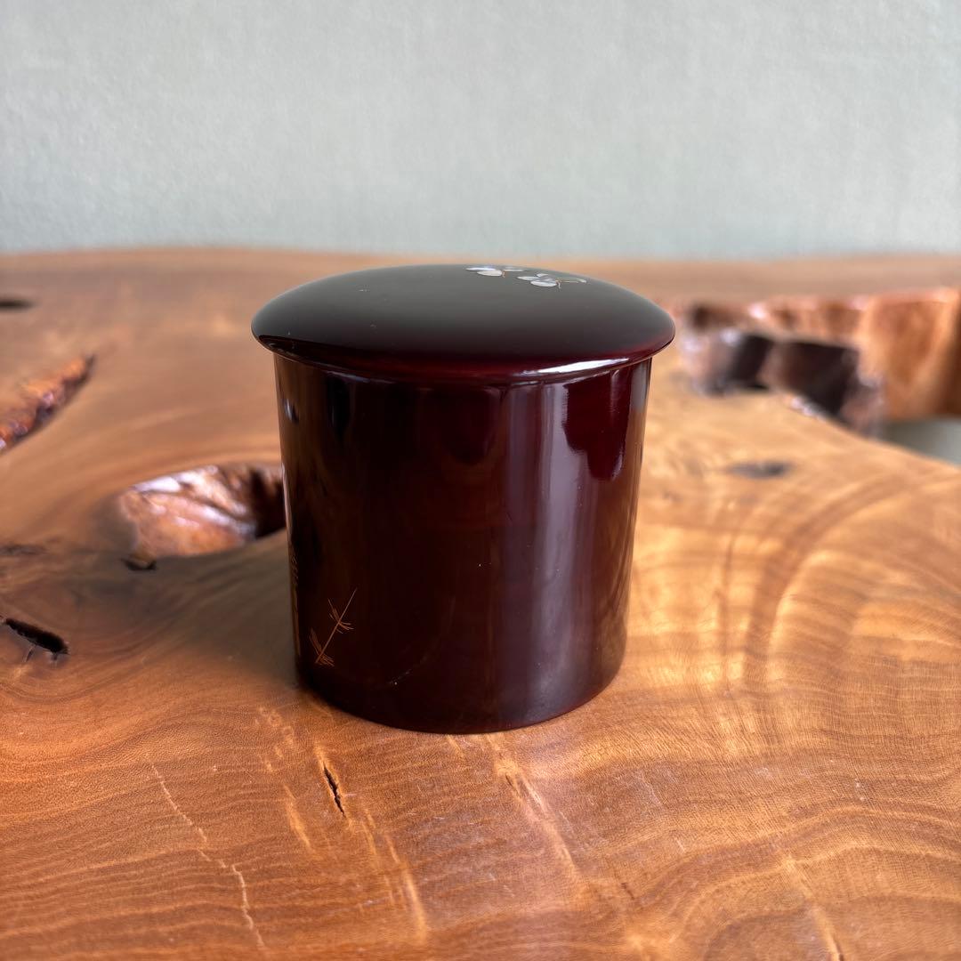 中出松峰作 春の野蒔絵 金輪寺 共箱 茶道具 （7）