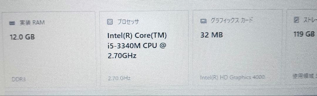 § Panasonic CF-SX2 Corei5 12GB