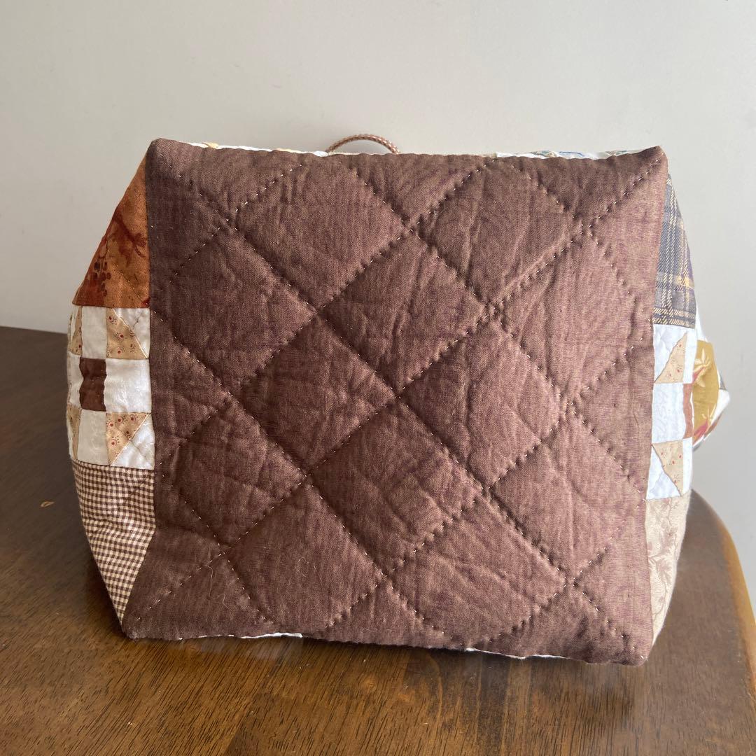 パッチワークバッグ　茶系