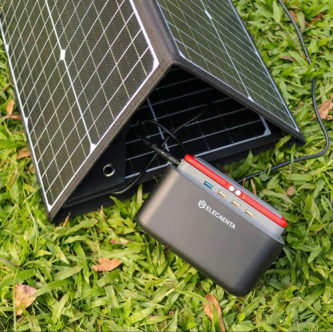 【5,180円引き‼︎】 ELECAENTA 60Ｗ ソーラーパネル 折りたたみ式