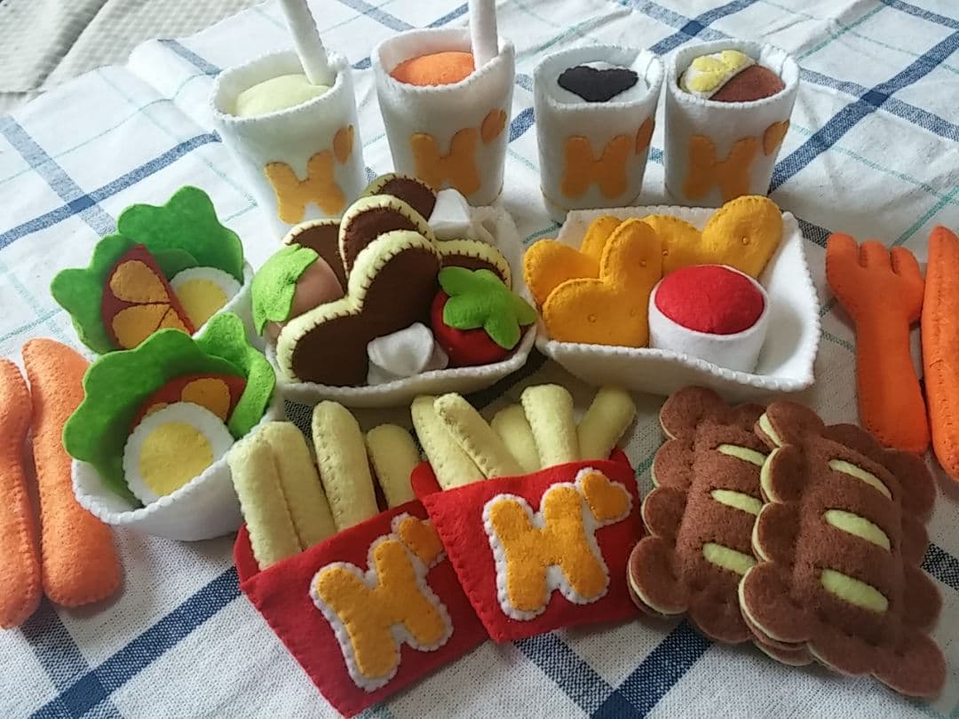 フェルトままごと ハンバーガー贅沢セット