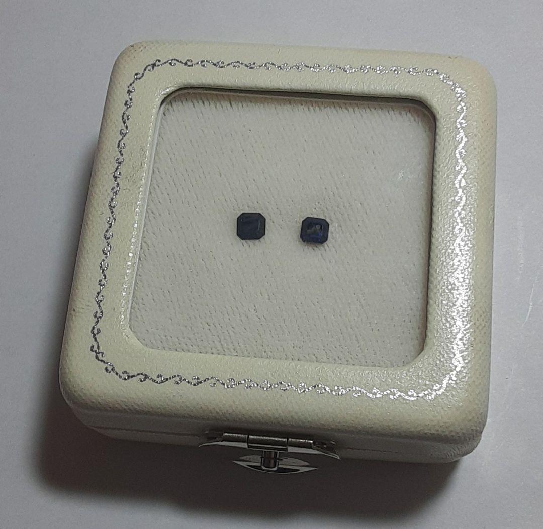 天然サファイア 2ピース　0、89ct
